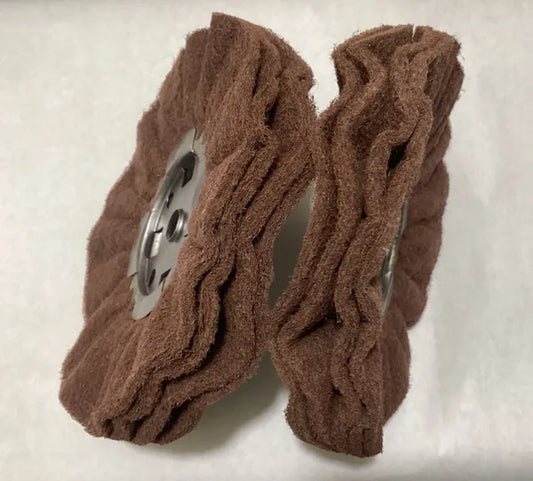 8 X 3" Satin Finishing Wheel, Very Fine, Maroon, 4 PLY,