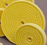 6" X 20 PLY Yellow Spiral Sewn Buffing Wheel