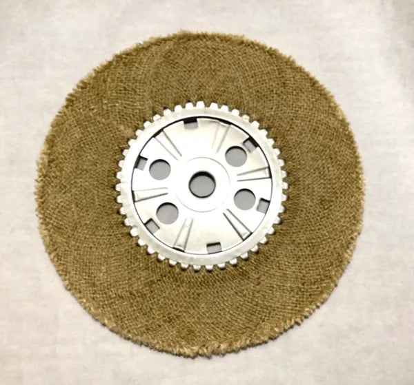 16 X 7" Bias Sisal Buffing Wheel, MEDIUM-FLEX, 1-1/4" Center hole