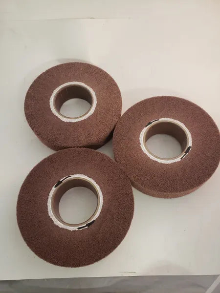 Flap Brush, 8" x 2" x 3" Non-Woven, Very Fine, Maroon, Alum. Oxide