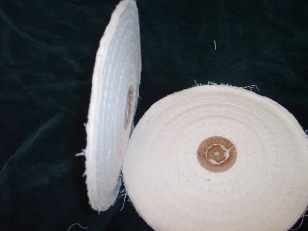 Razor Buffing Wheel 6 inch- White soft (hard pinhole center)