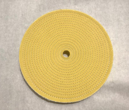 12" X 20 ply Yellow Spiral Sewn Buffing Wheel