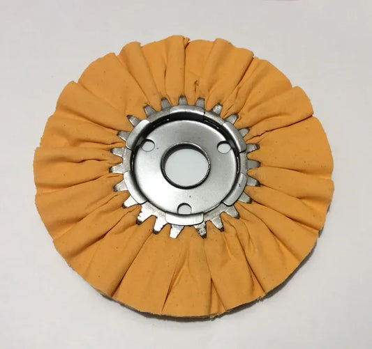 8 x 3" Yellow Airway Buffing Wheel 16 ply Tuff Cut