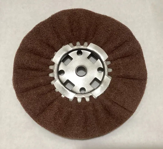 8 X 3" Satin Finishing Wheel, Very Fine, Maroon, 4 PLY,