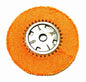 12 X 5" Bias Sisal Buffing Wheel, Medium Orange Treatment, 1-1/4" Center hole