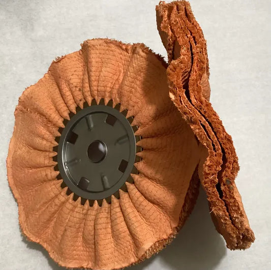 14 x 5 Sisal & Cloth Buffing Wheel - Medium Orange Treatment