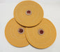 Razor Buffing Wheel 6 Inch - Orange Firm (hard pinhole center with leather)