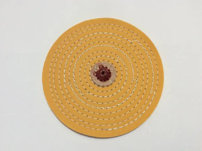 Razor Buffing Wheel 6 Inch - Orange Firm (hard pinhole center with leather)