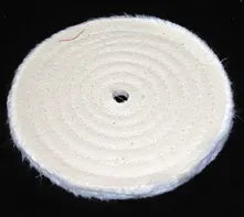 12" X 20 ply Buffing Wheel, White Cotton, Spiral Sewn